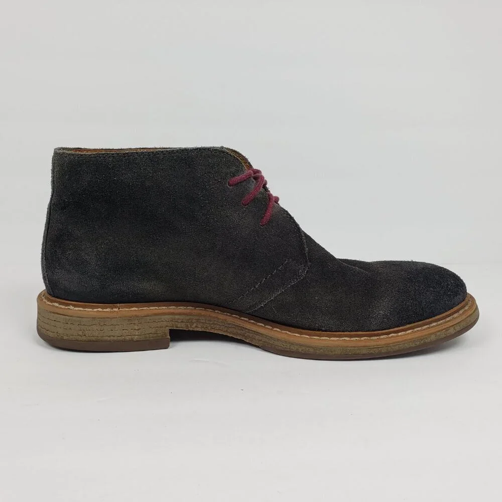 1901 Canyon Mens Size 9 Grey Black Suede Formal Casual Chukka Boots Shoes